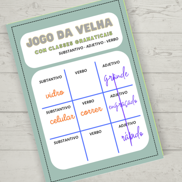 JOGO DA VELHA COM CLASSES GRAMATICAIS