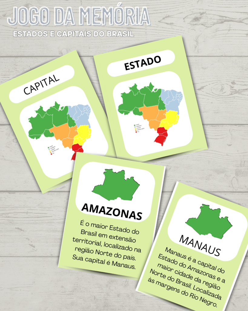 JOGO DA MEMÓRIA: ESTADOS E CAPITAIS DO BRASIL - Plannejar Pedagógico